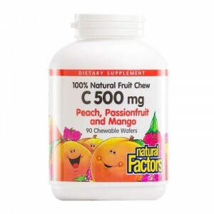 100% NATURAL FRUIT CHEW C500 mg 90 CHEWABLE